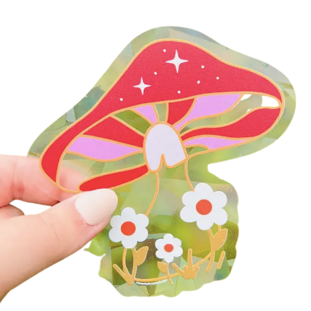 Sparkle Mushroom 4.5" Suncatcher