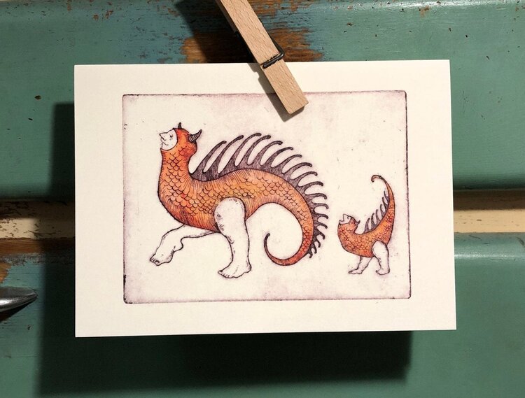 Dainty Dragons Greeting Card