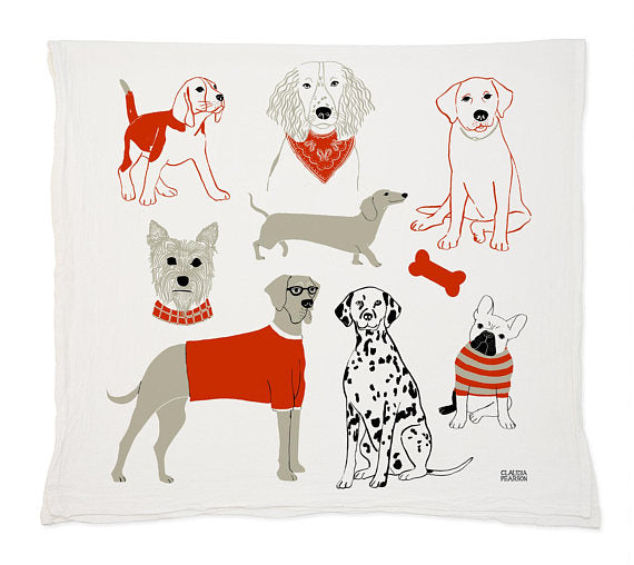 Dogs Tea Towel
