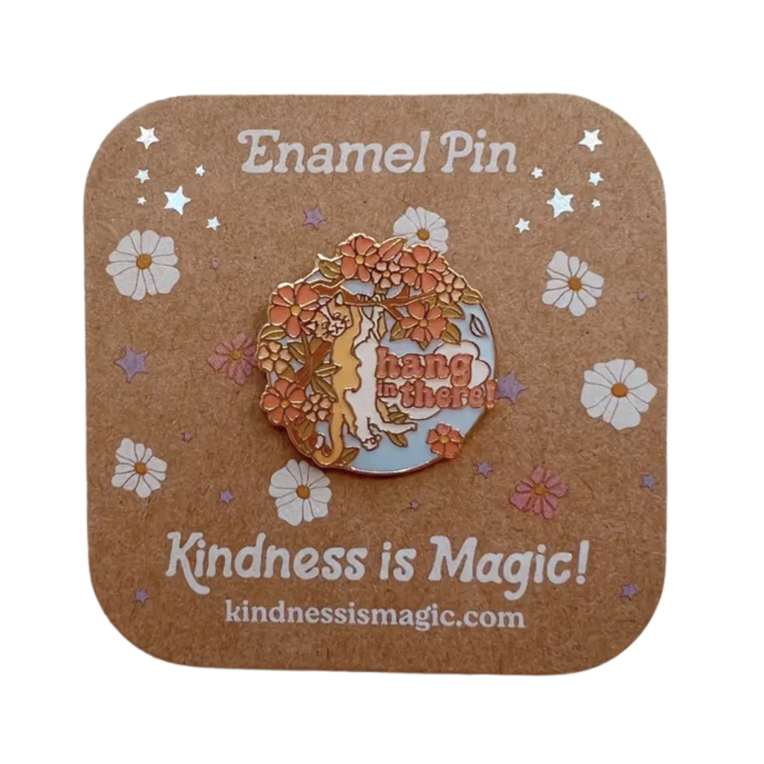 Hang in There Kitten Enamel Pin