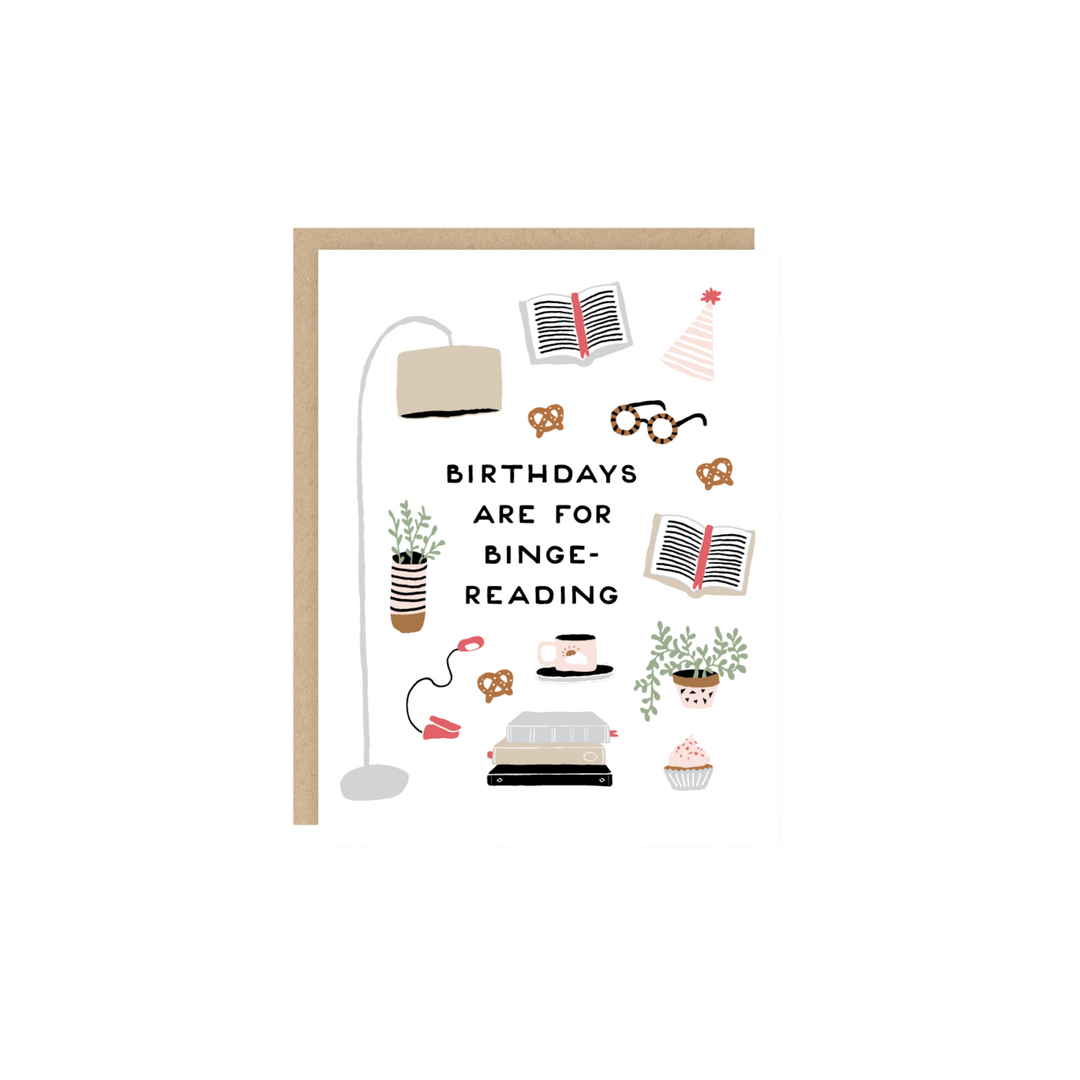 Birthday Binge Reading Card