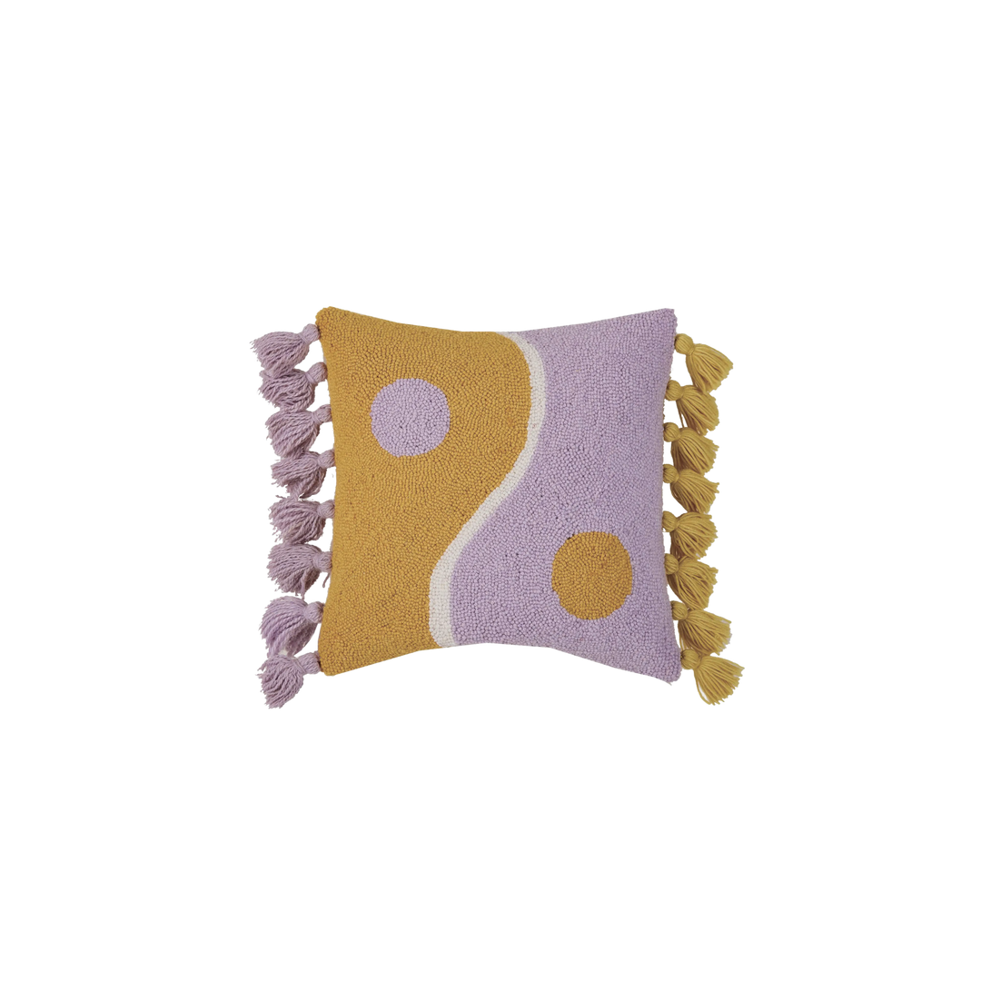 Yin Yang with Tassels Hook Pillow