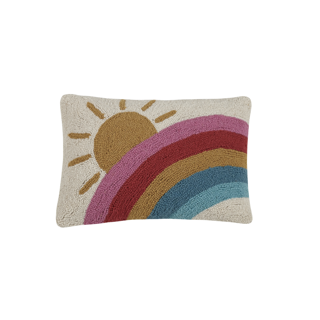 Sun And Rainbow Hook Pillow
