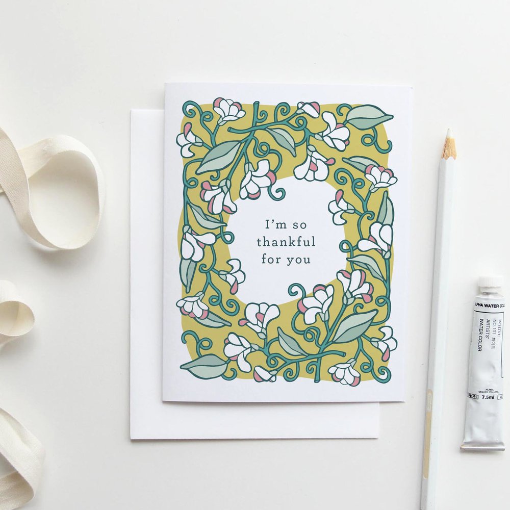Im So Thankful For You Card- Meadow Vetchling