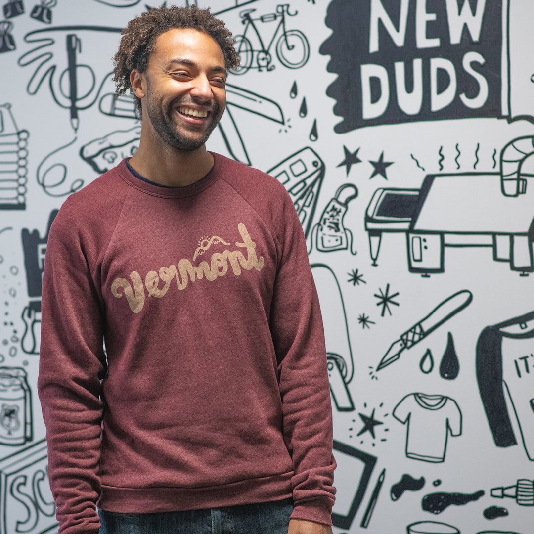 Vermont Script Crew Neck Sweatshirt