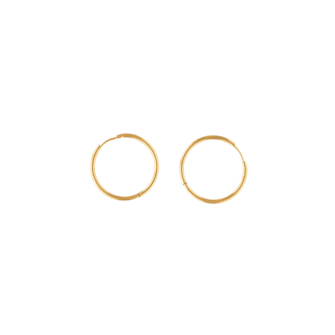 Endless Hoop Thin Gold