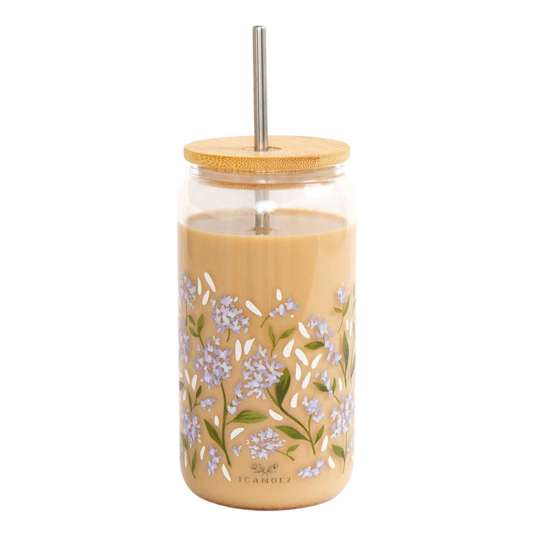 Hydrangeas Glass Can