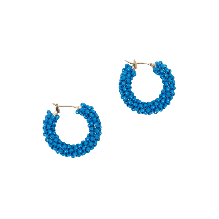 Pop of Color Beaded Hoop Earring