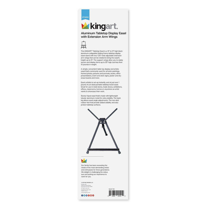 KINGART Aluminum Tabletop Easel