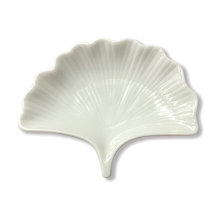 Ginkgo Leaf White Ceramic Paint Palette