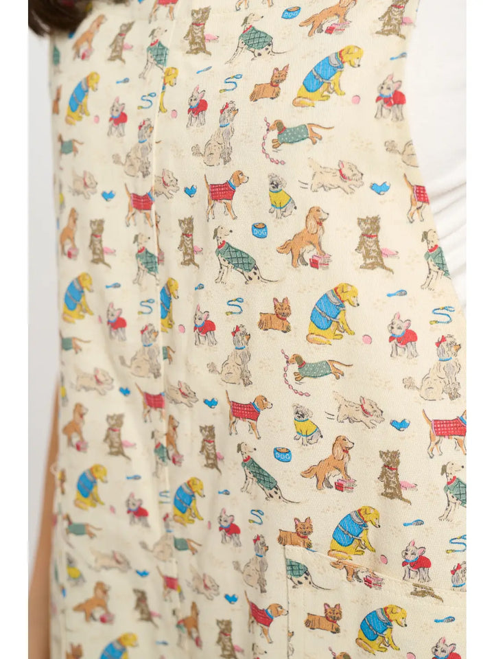 Dogs On Vacation Print Overalls