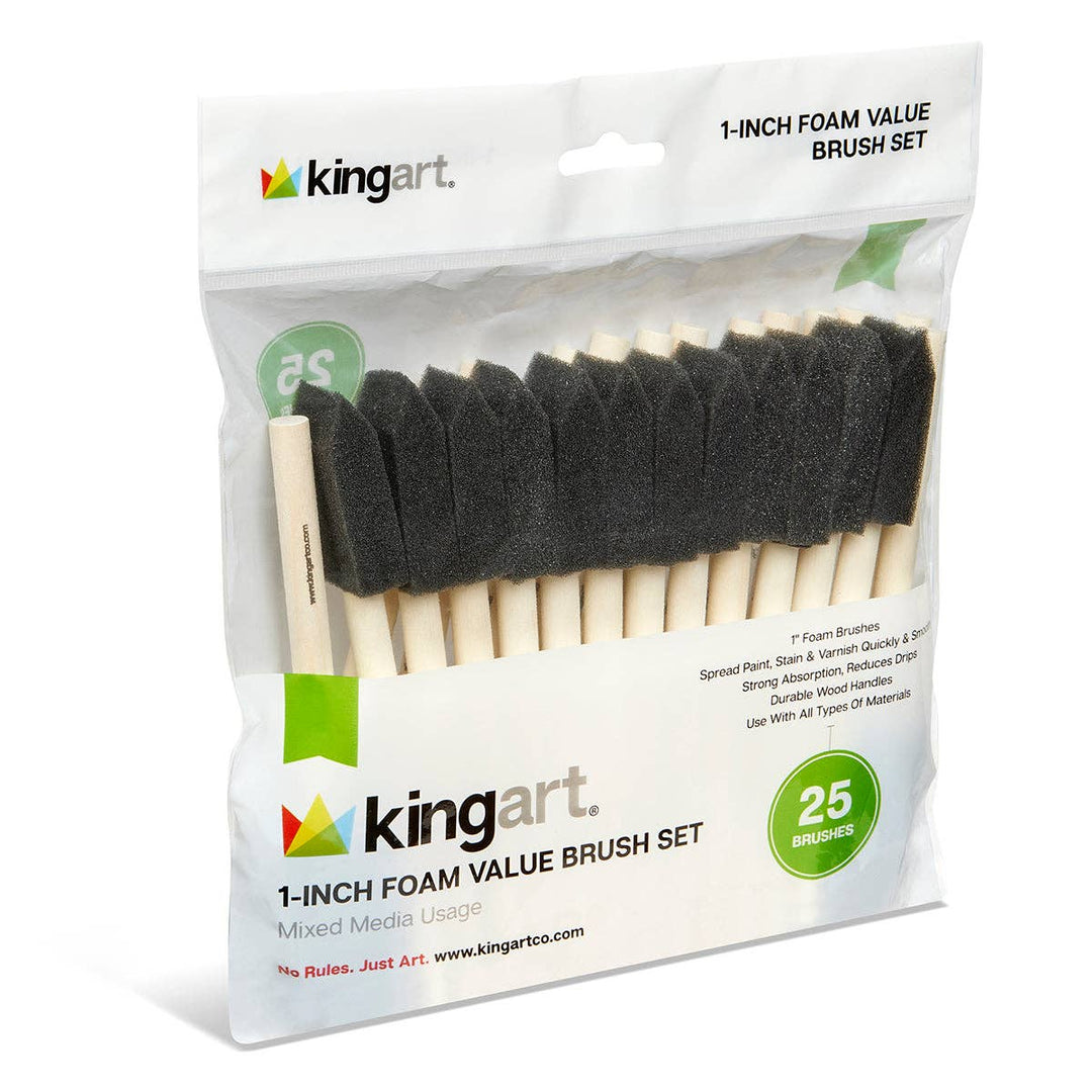 Foam Brushes 1” 25 pc