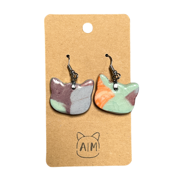 Ceramic Kitty Earrings