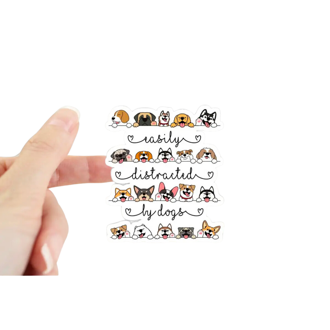 Easily Distracted By Dogs Sticker