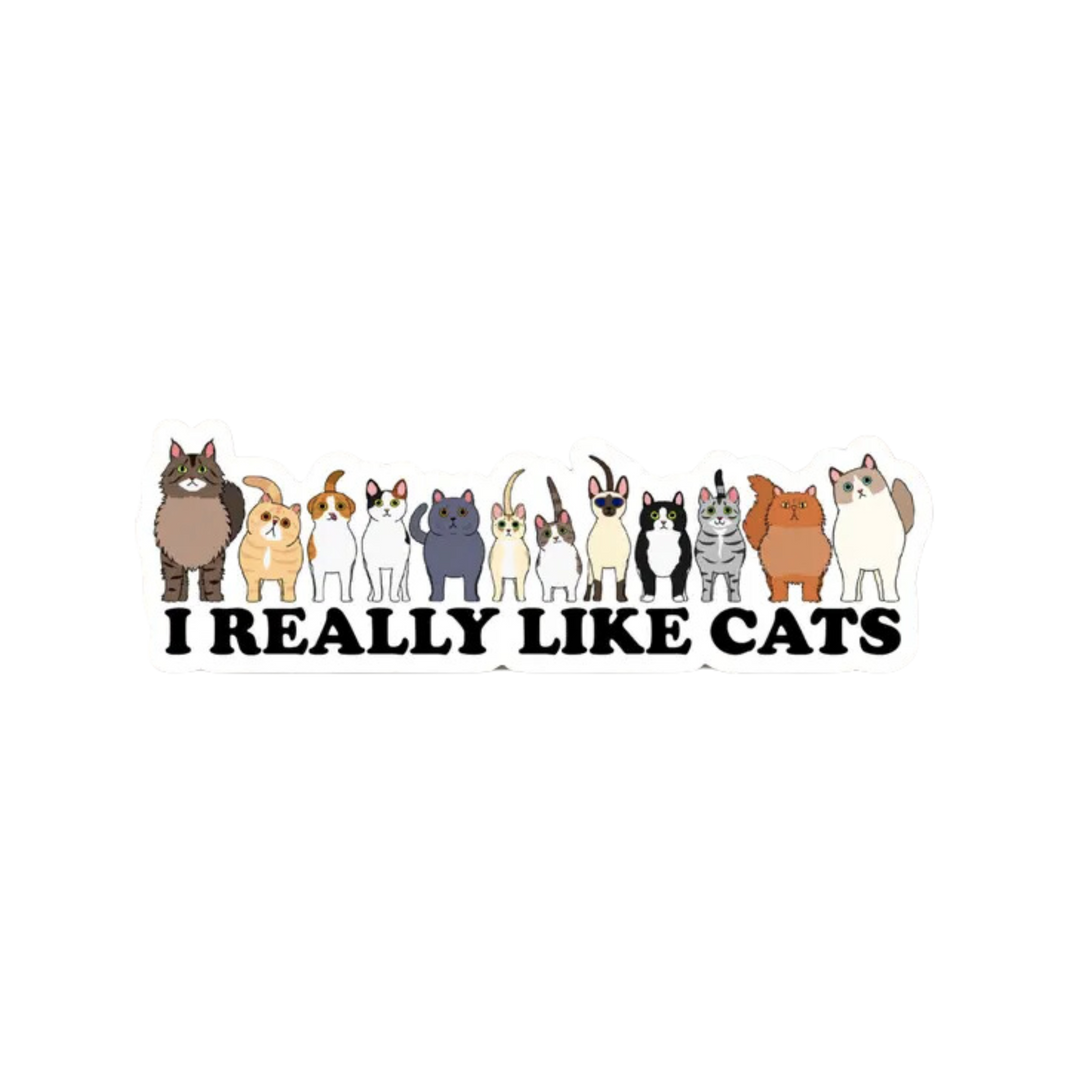 I Really Like Cats Sticker