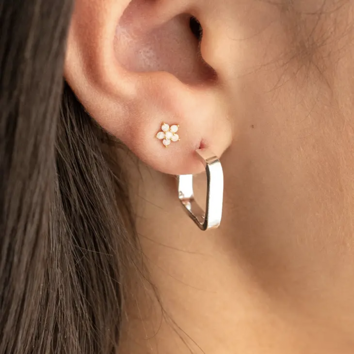 CZ Flower Studs