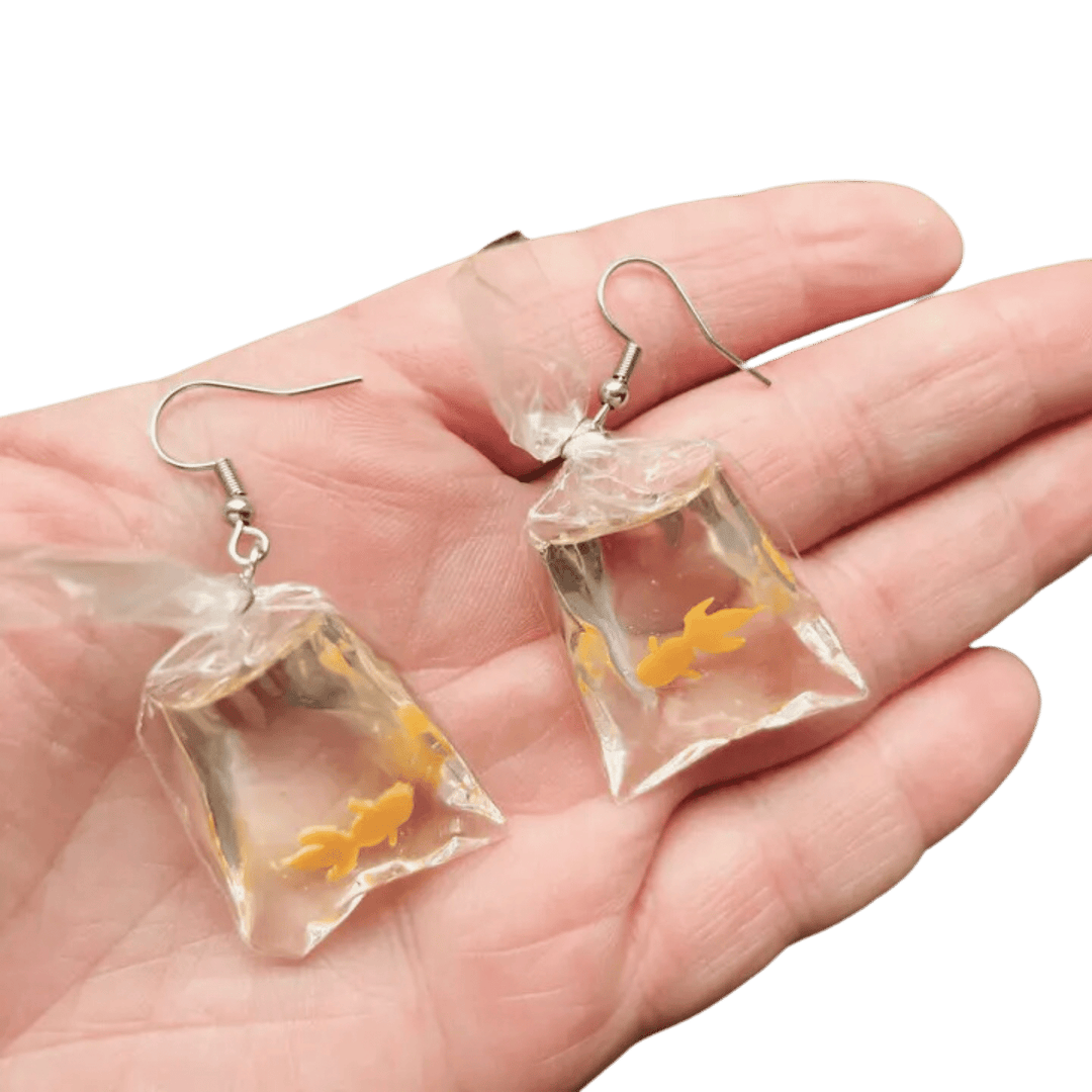 Yellow Goldfish Earrings