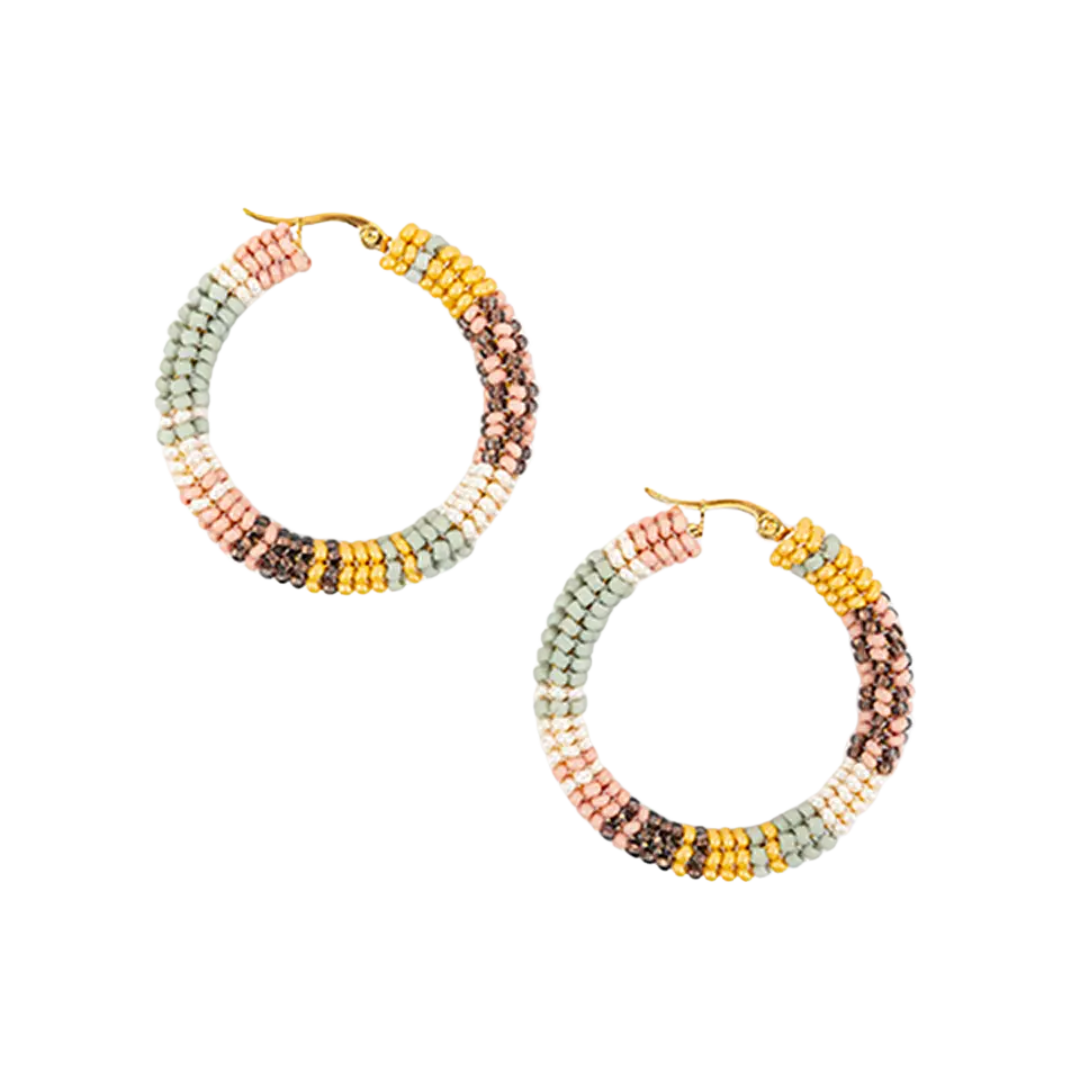 Patchwork Hoop Earrings