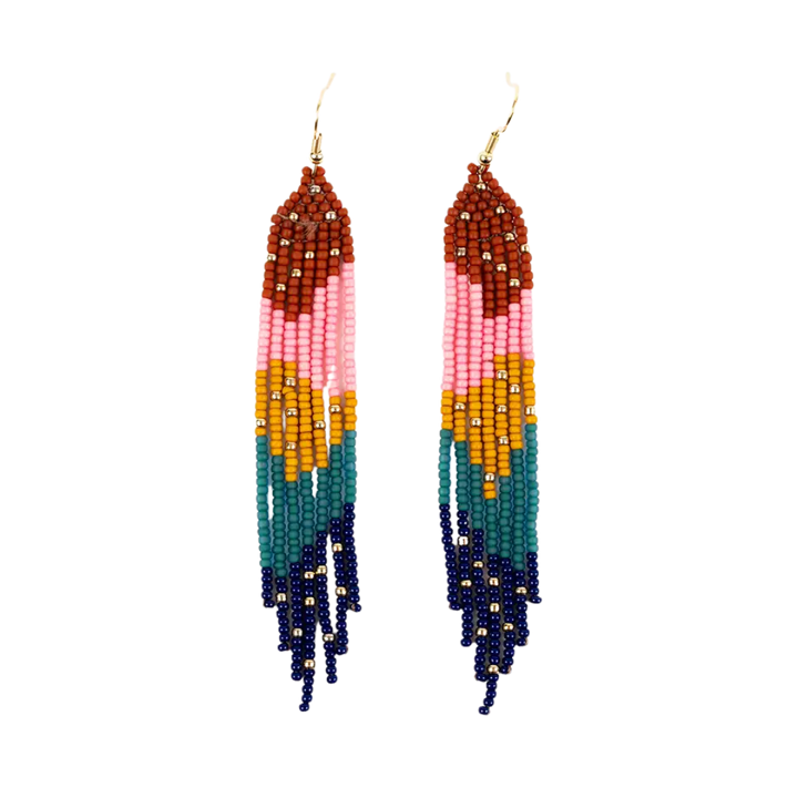 Strata Fringe with Gold Sprinkles Earrings