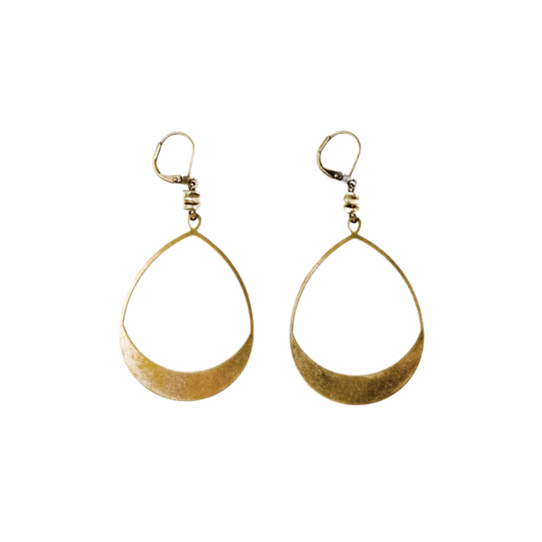 Large Teardrop Hoop Earrings