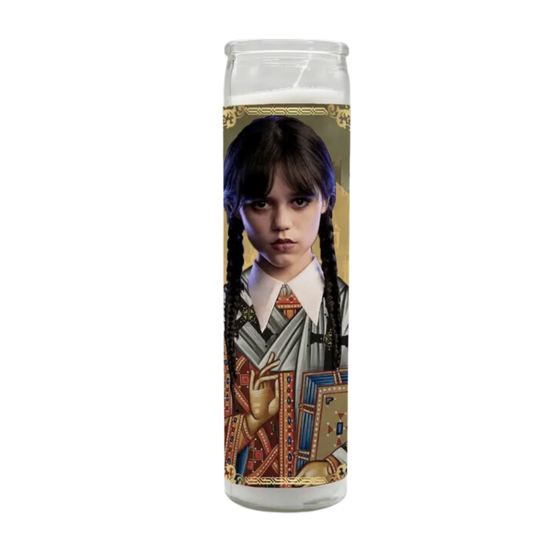 Saint Princess of Morbidity (Wednesday Addams) Candle