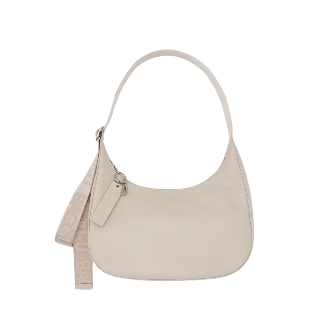 Medium Recycled Leather Crescent Bag