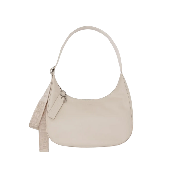 Medium Recycled Leather Crescent Bag