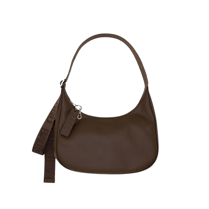 Medium Recycled Leather Crescent Bag