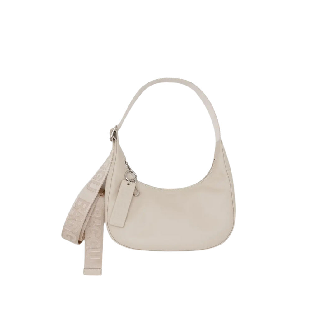 Small Recycled Leather Crescent Bag