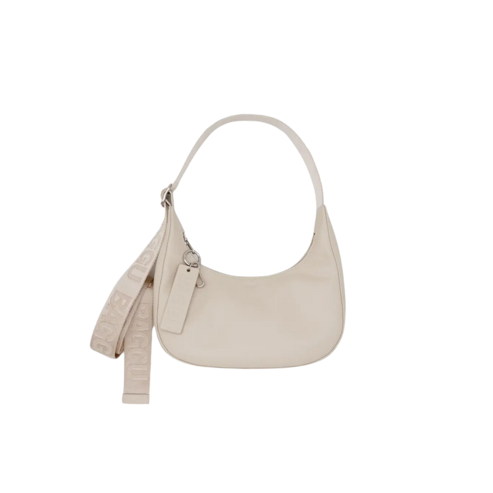 Small Recycled Leather Crescent Bag