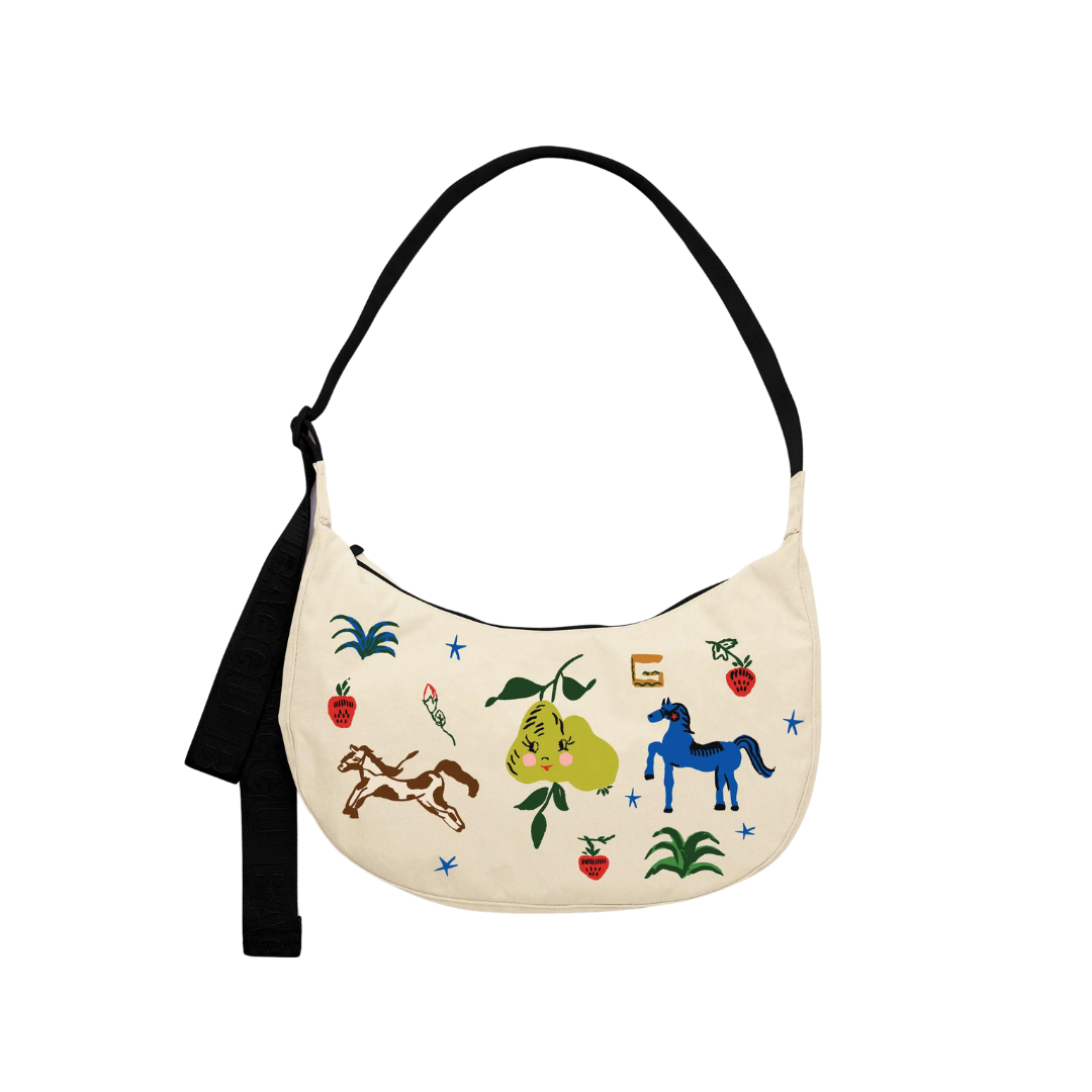 Medium Nylon Crescent Bag