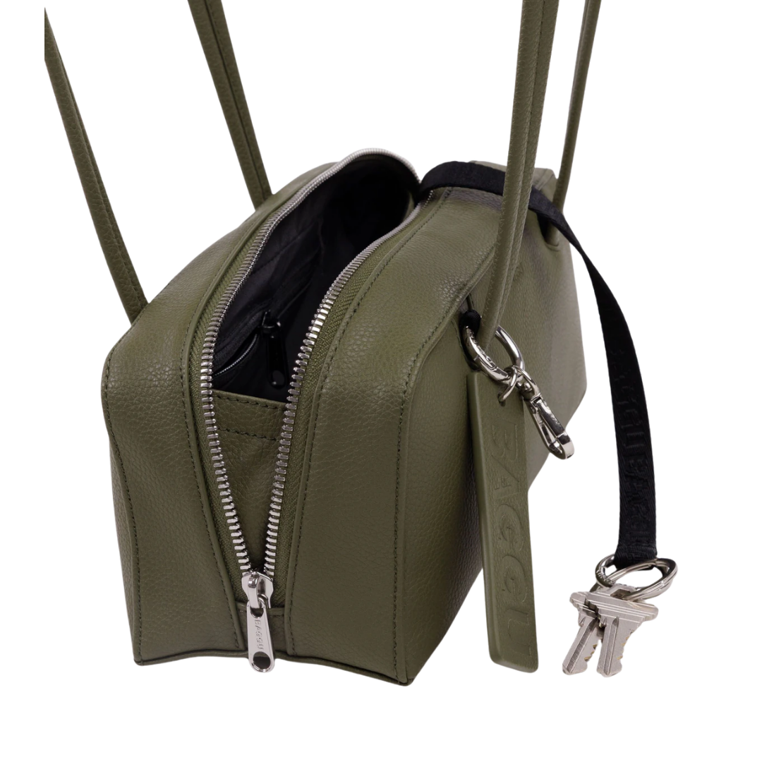 Small Recycled Leather Bowler Bag