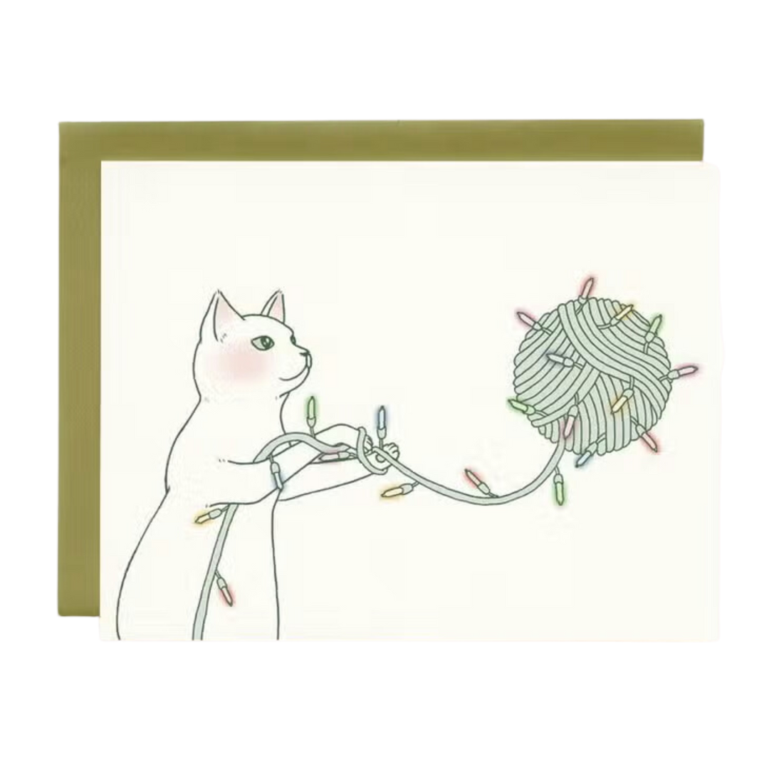Ball Cat Holiday Card - Set of 5
