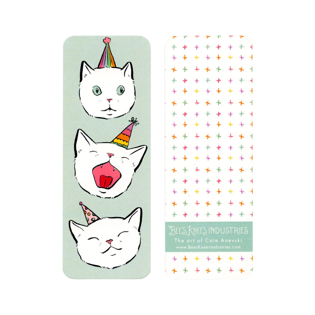 Birthday Cats in Hats Bookmark