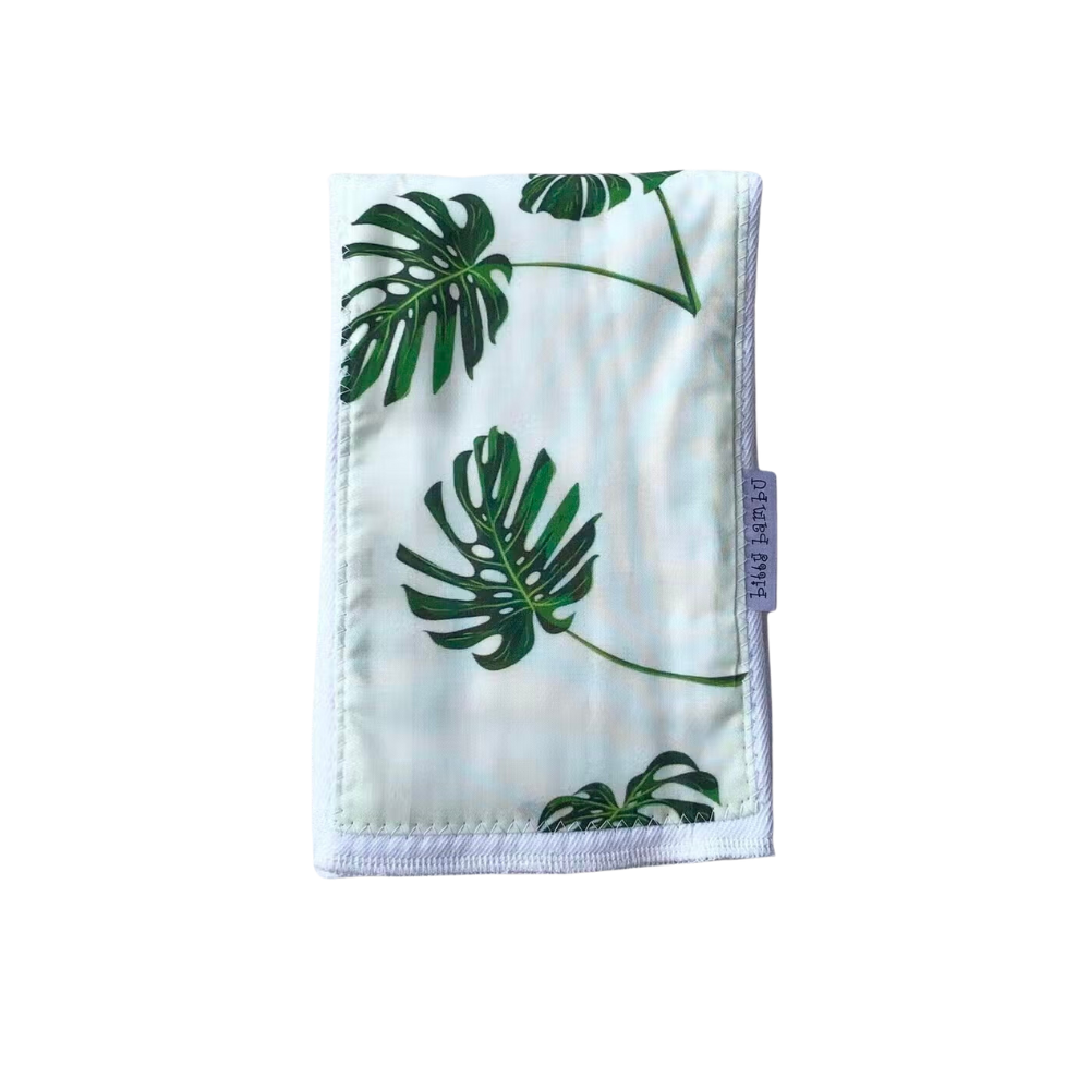 Monstera Burp Cloth