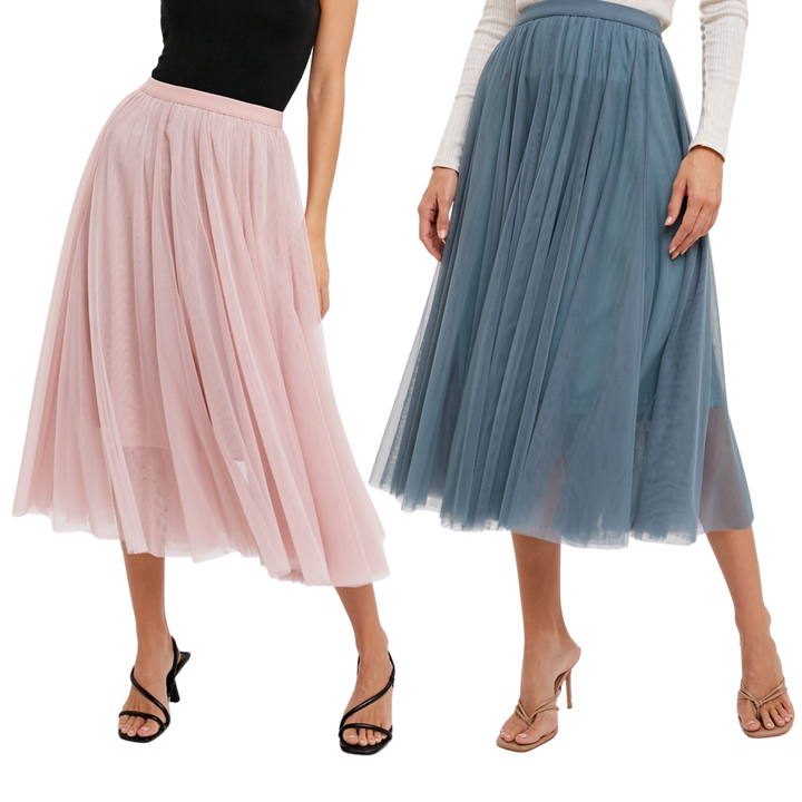 Tulle Midi Skirt