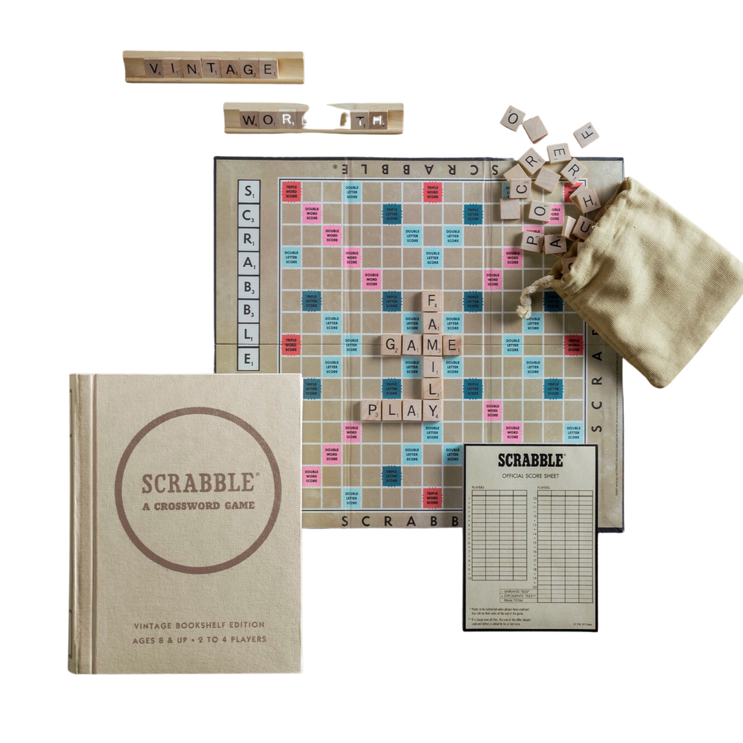 WS Game Company Scrabble Vintage Bookshelf Edition