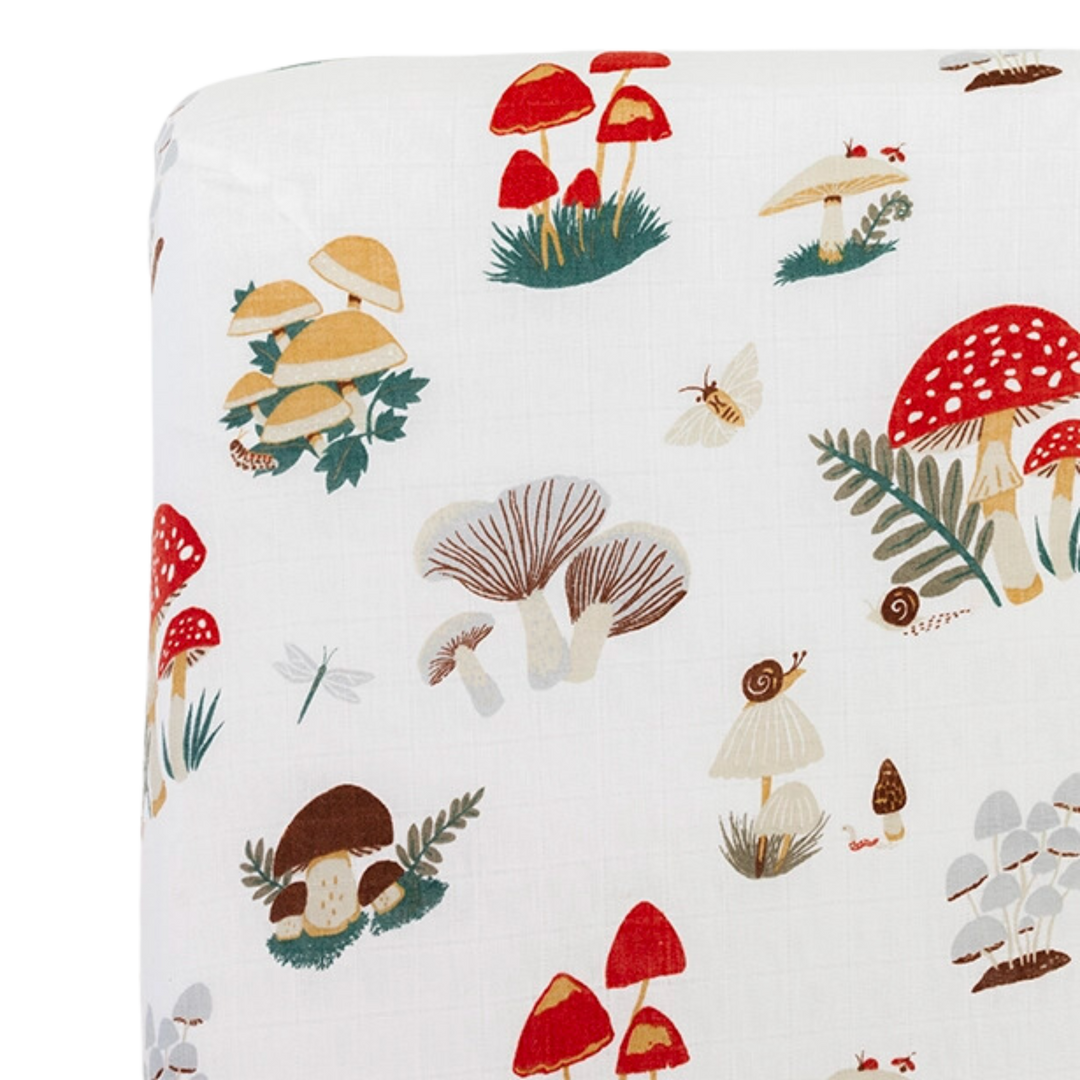 Mushroom Crib Sheet