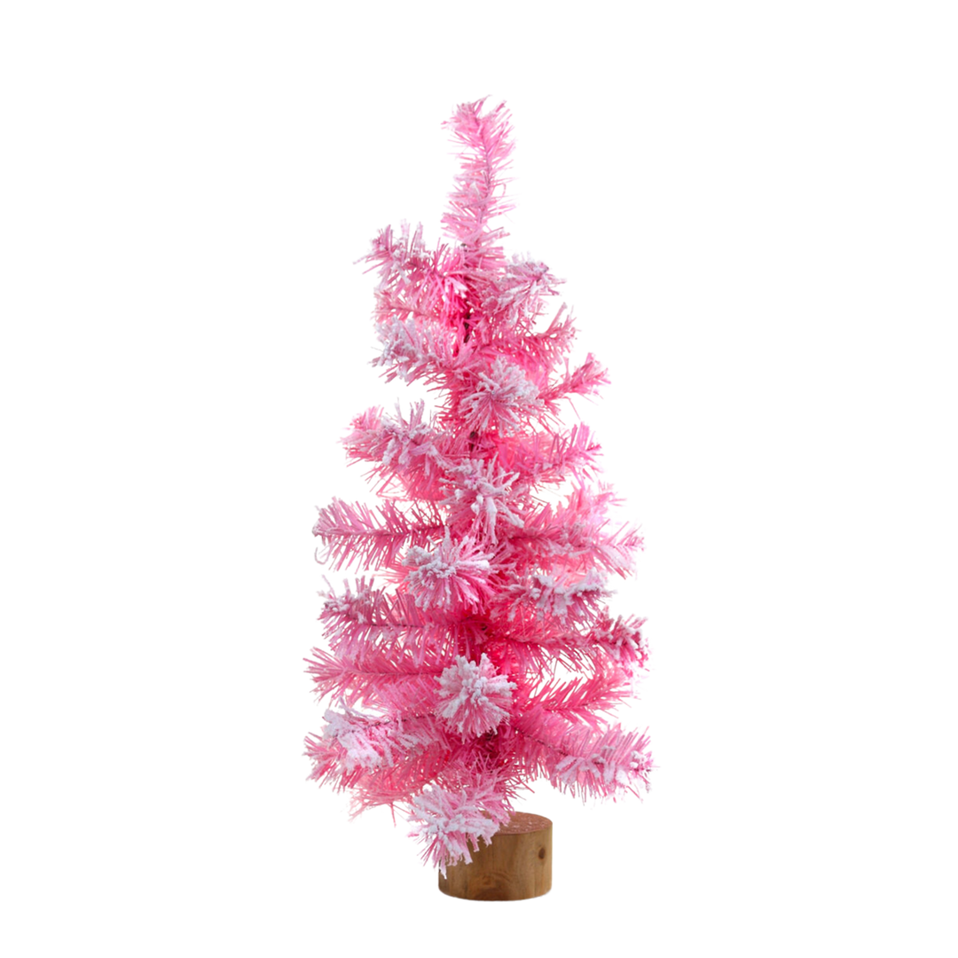 Pink Snow Laden Tree