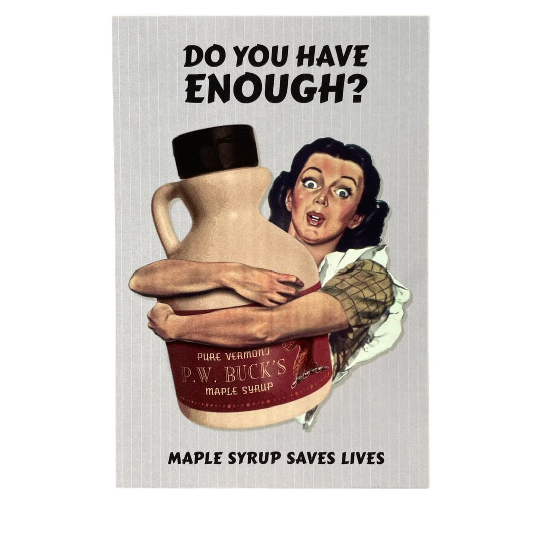 Maple Syrup Saves Lives Funny Postcard