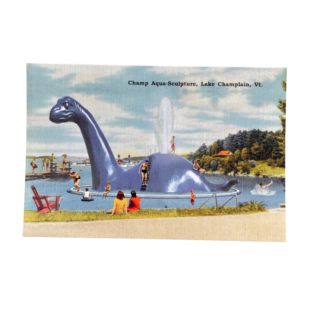 Champ Lake Champlain Funny Vermont Postcard