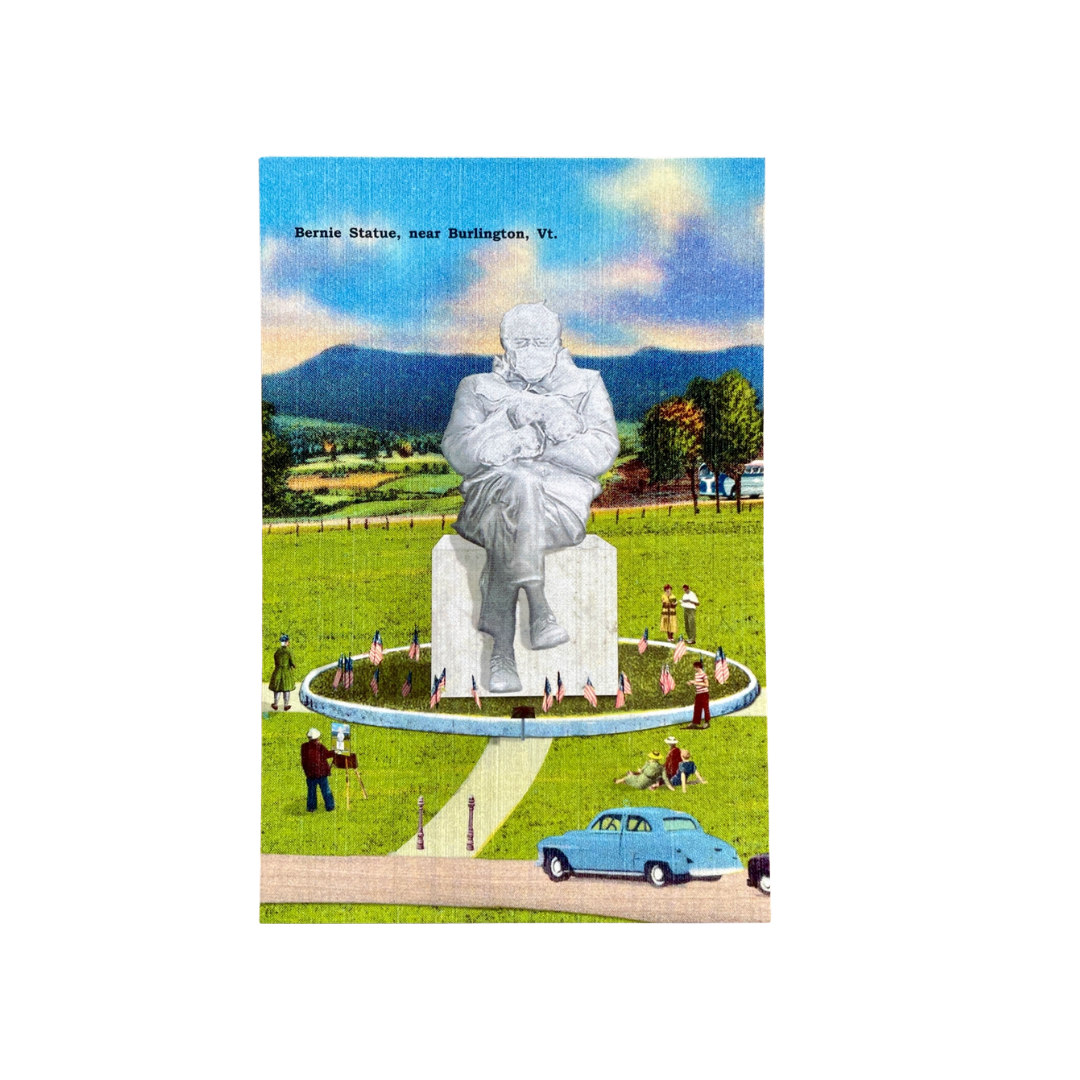 Bernie Sanders Statue Postcard