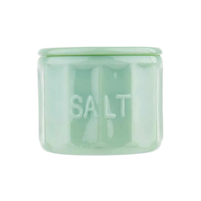 Jadeite Glass Collection Salt Cellar With Lid