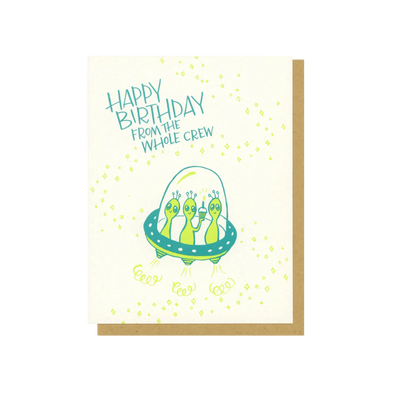 Birthday Aliens Greeting Card