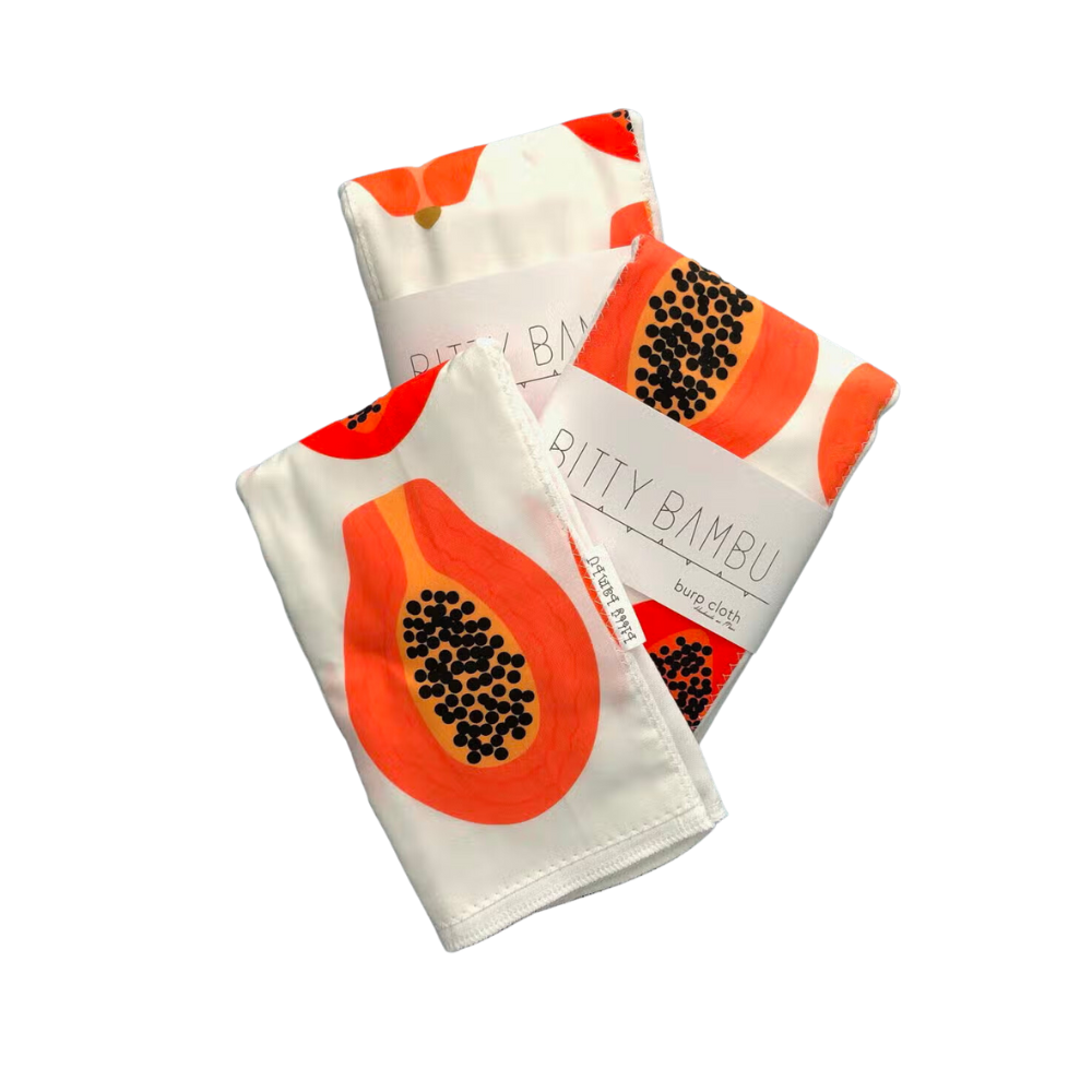 Papaya Burp Cloth