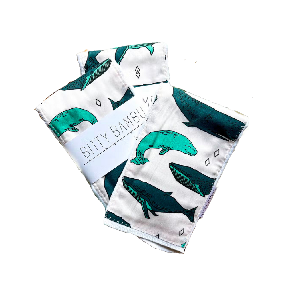 Whales Burp Cloth