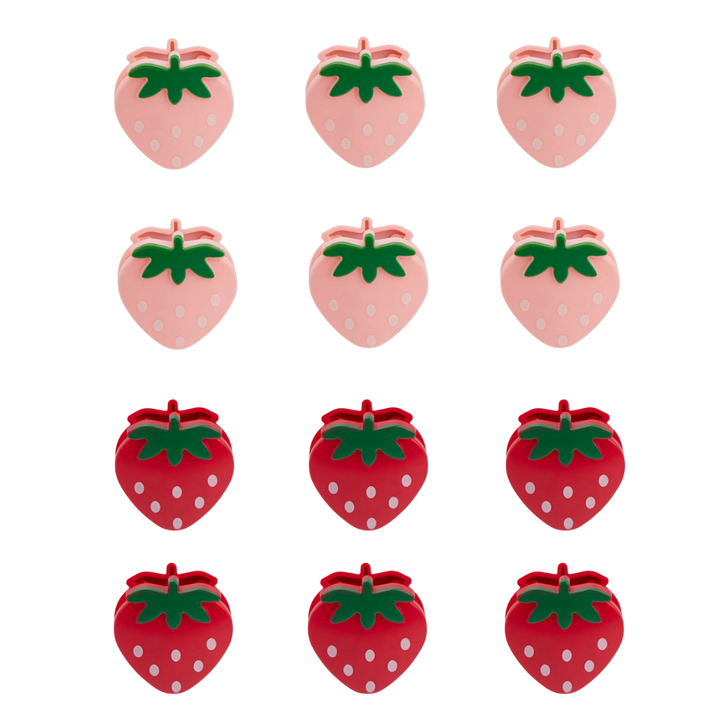 12 pc Strawberry Bag Clips