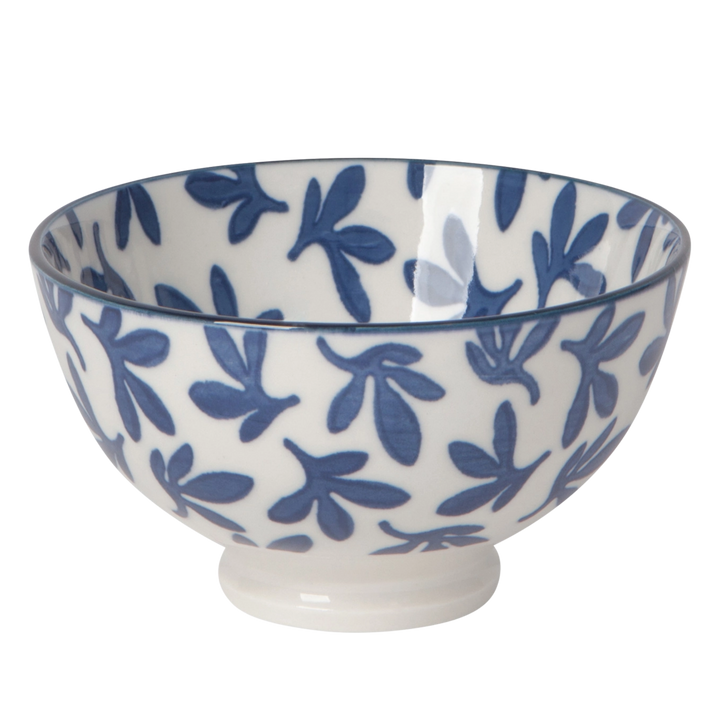 Blue Floral Stamped Bowls