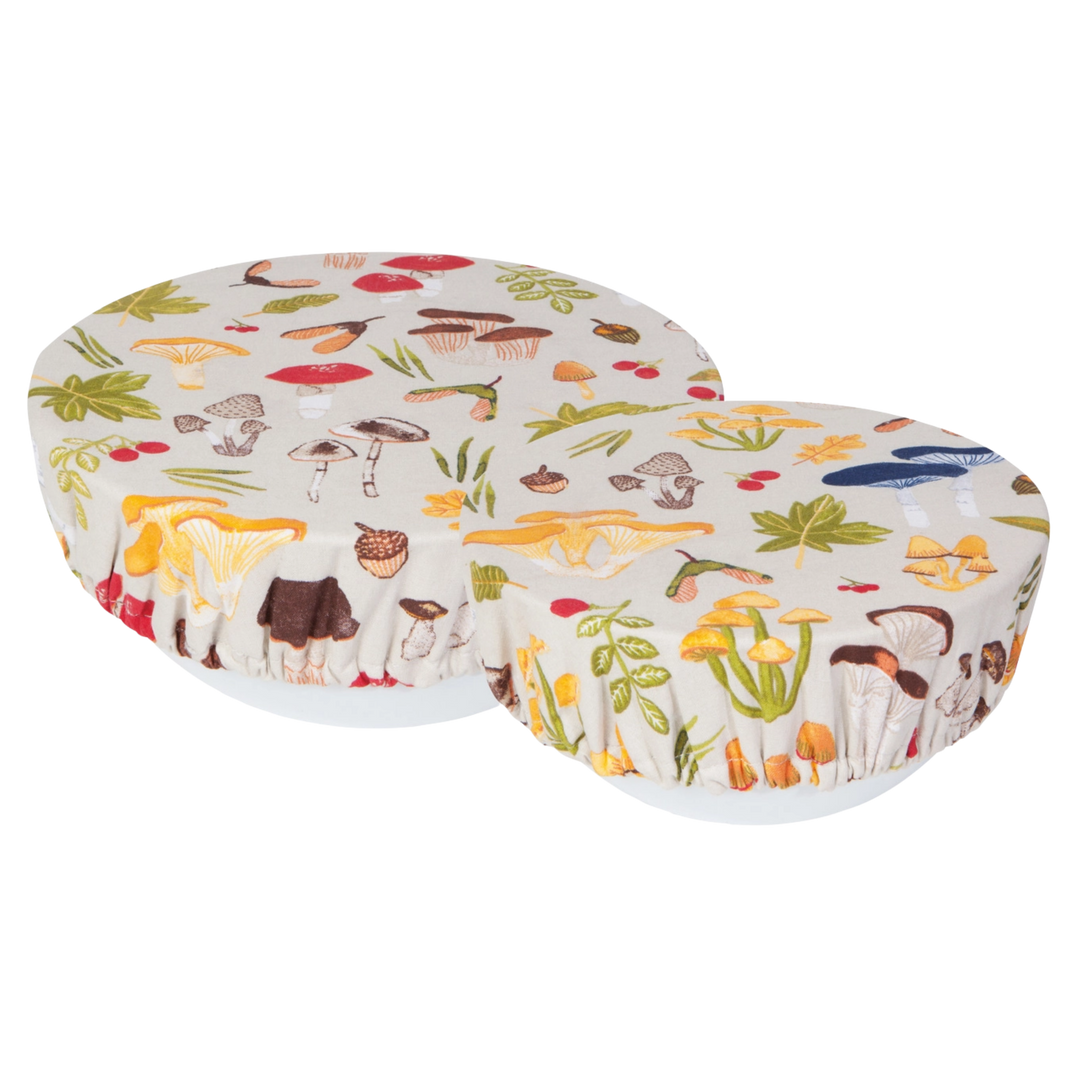 Field Mushrooms Bowl Covers Set of 2