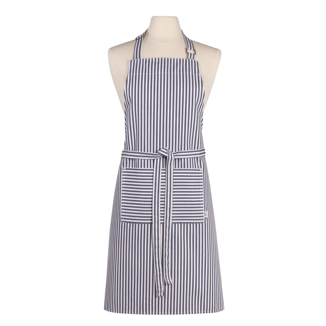 Narrow Royal Blue Stripe Apron